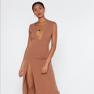 Nasty Gal-Deep on dancing midi dress